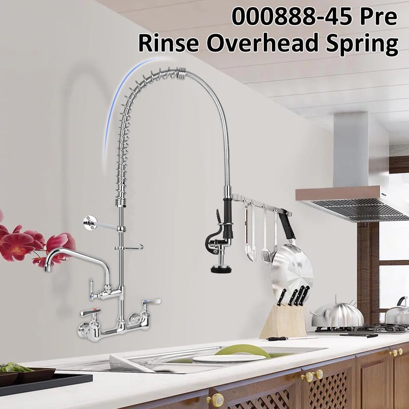 COOLWEST Pre Rinse Spring Replacement Fit for T&S Brass Pre-Rinse Overhead Spring, Chrome-Plated Stainless - Image 3